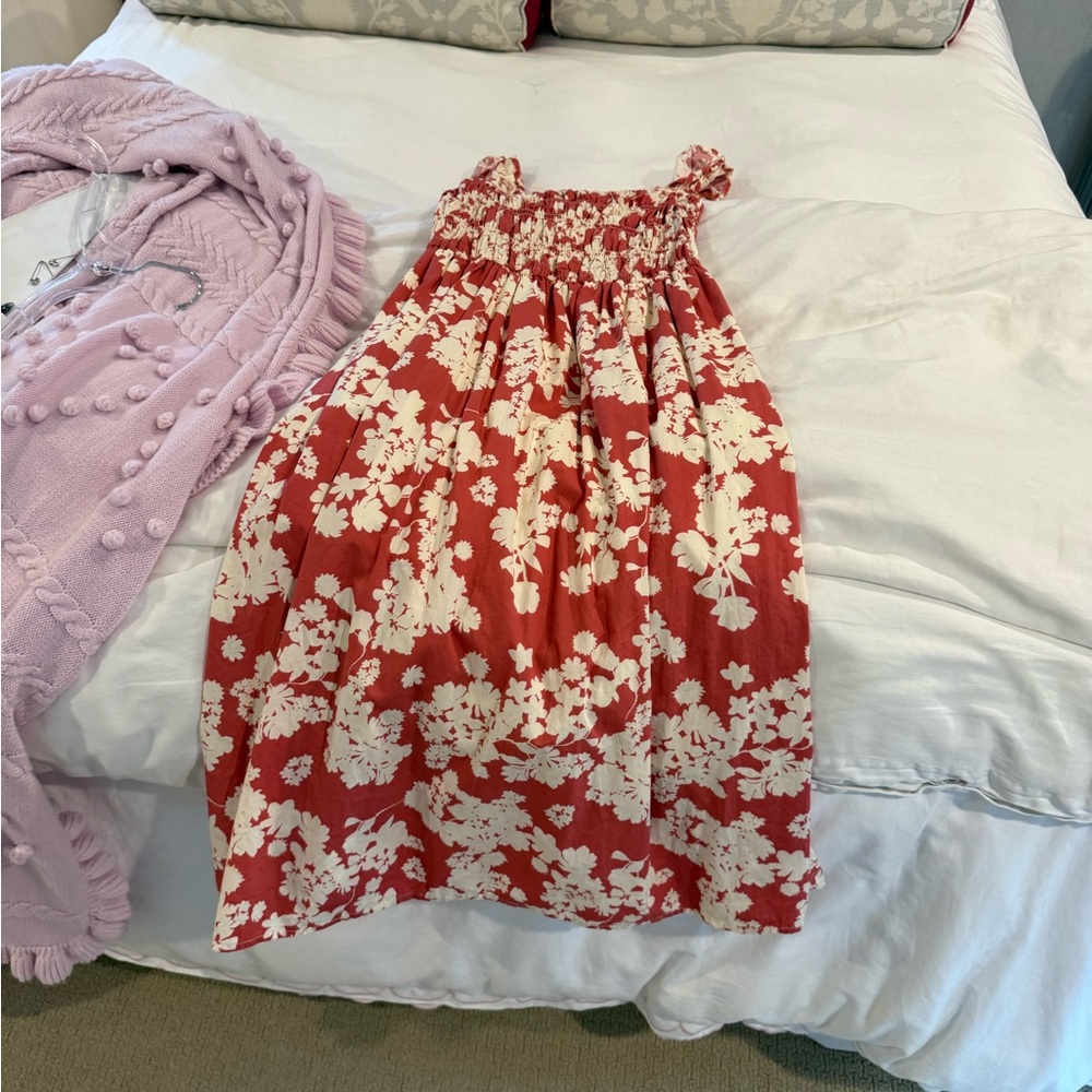 Miami Red and Cream Floral Dress